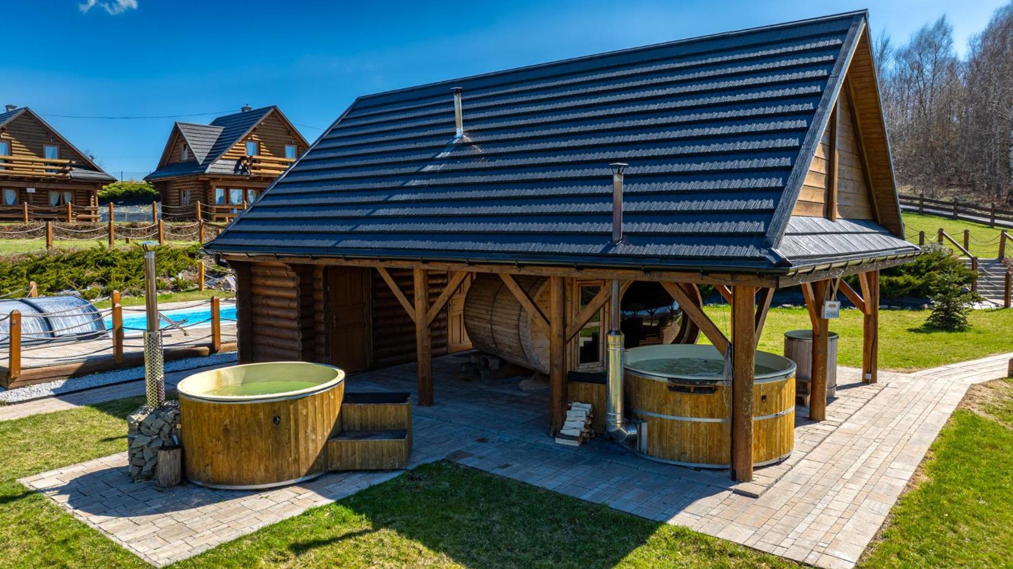 Domki Zagroda Domek Z Bala Z Basenem &Sauna & Jacuzzi & Balia Slopnice Exterior foto